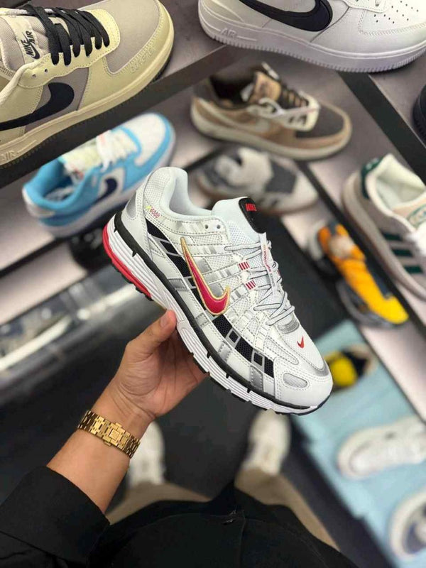 Nike P-6000 PlatinumVarsity Red 5056