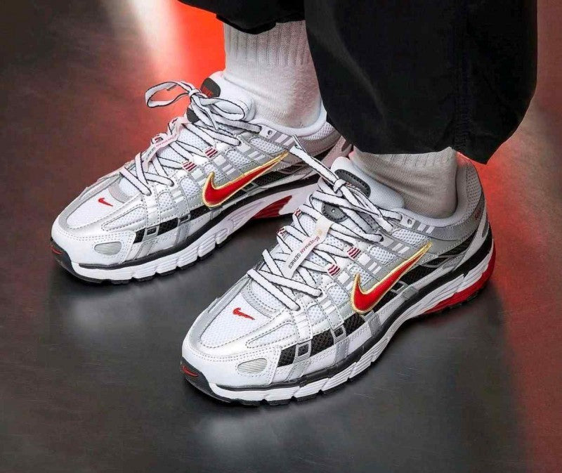 Nike P-6000 PlatinumVarsity Red 5056