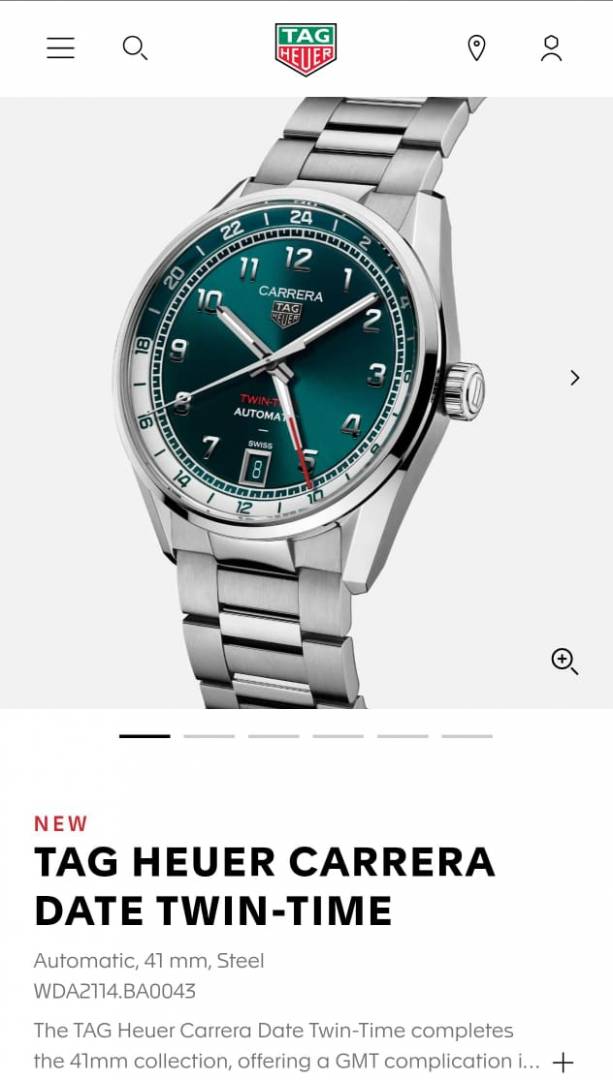 Tag Heuee_r carrera date twin - time