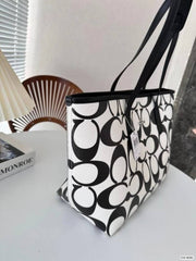 Signature City Limited Edition Premium Tote Bag With OG Magnetic Box & Dust Bag (Black White-874)