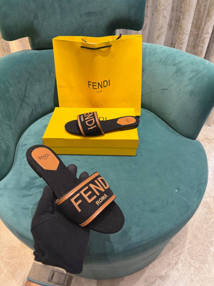 Fendi_Black_Denim_Washed_Flats_With_OG_Box_&_Carry_Bag_Black
