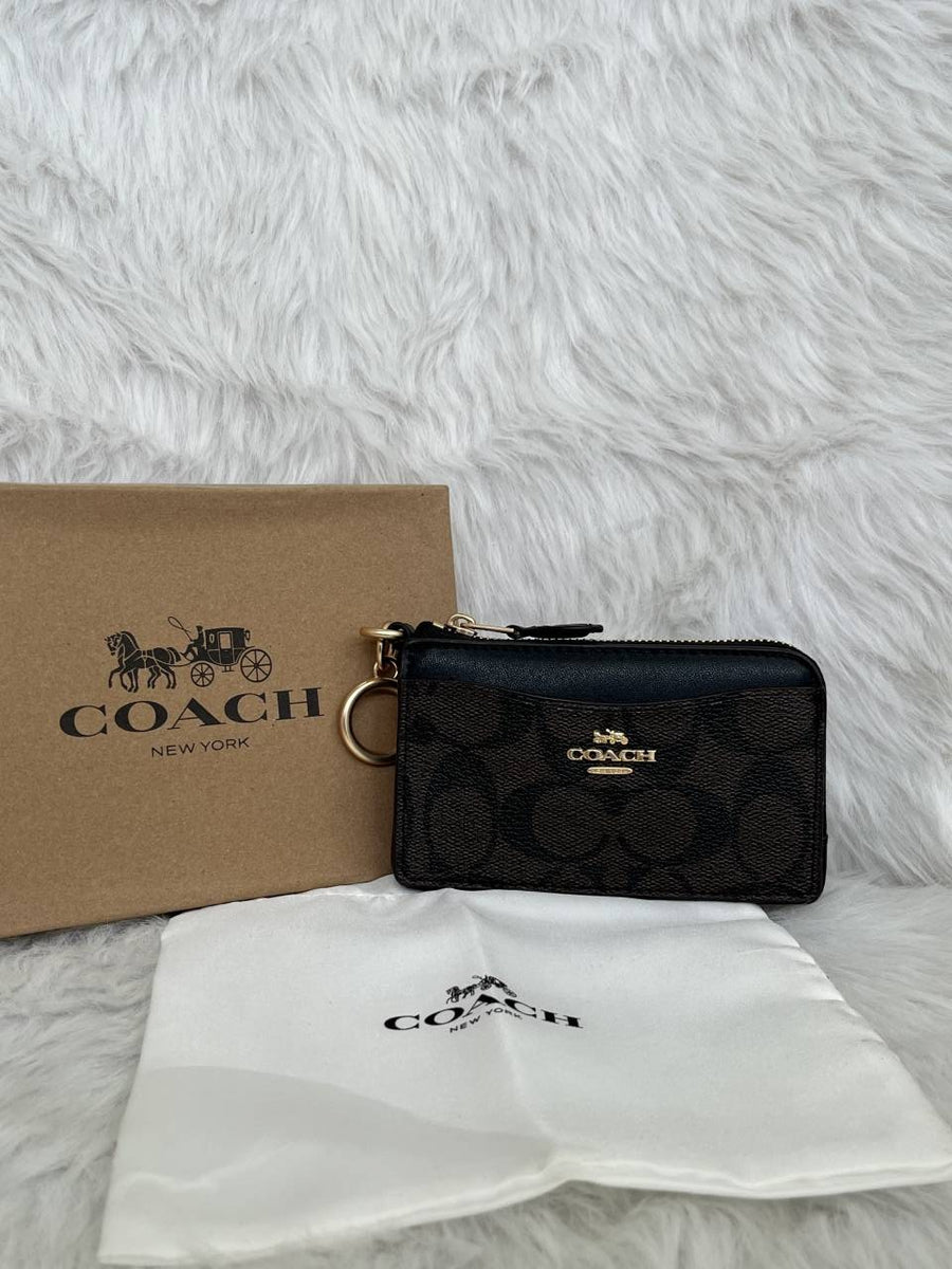 Coach_CC-5_Zip_Card_Case_Wallet_With_OriginalBox_DustCover