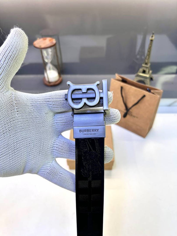 Burbe_Grey Reversible Belt Fa 849
