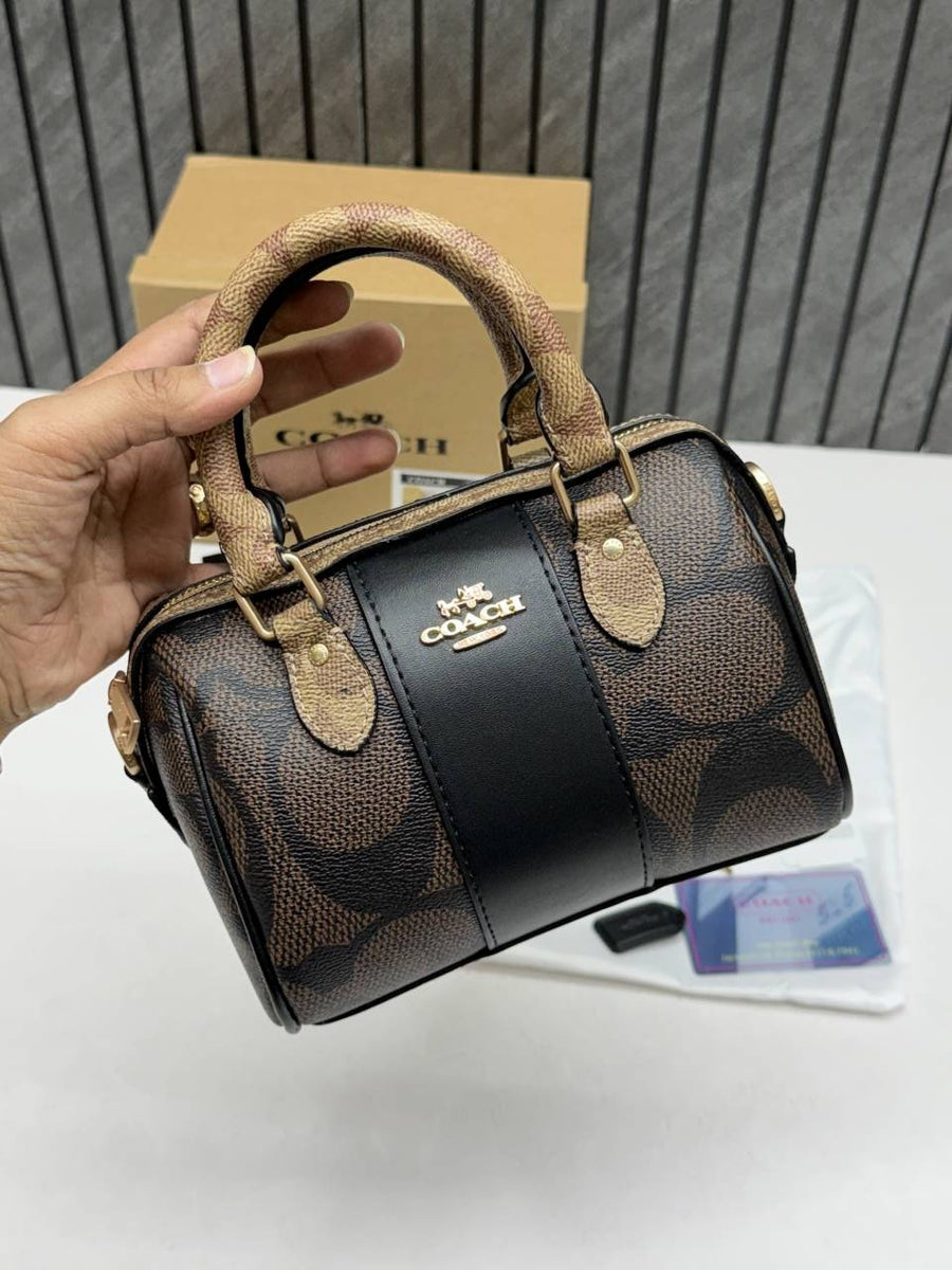 Coach Rowan Mini Coffee-Ap-Black With OriginalBox DustCover