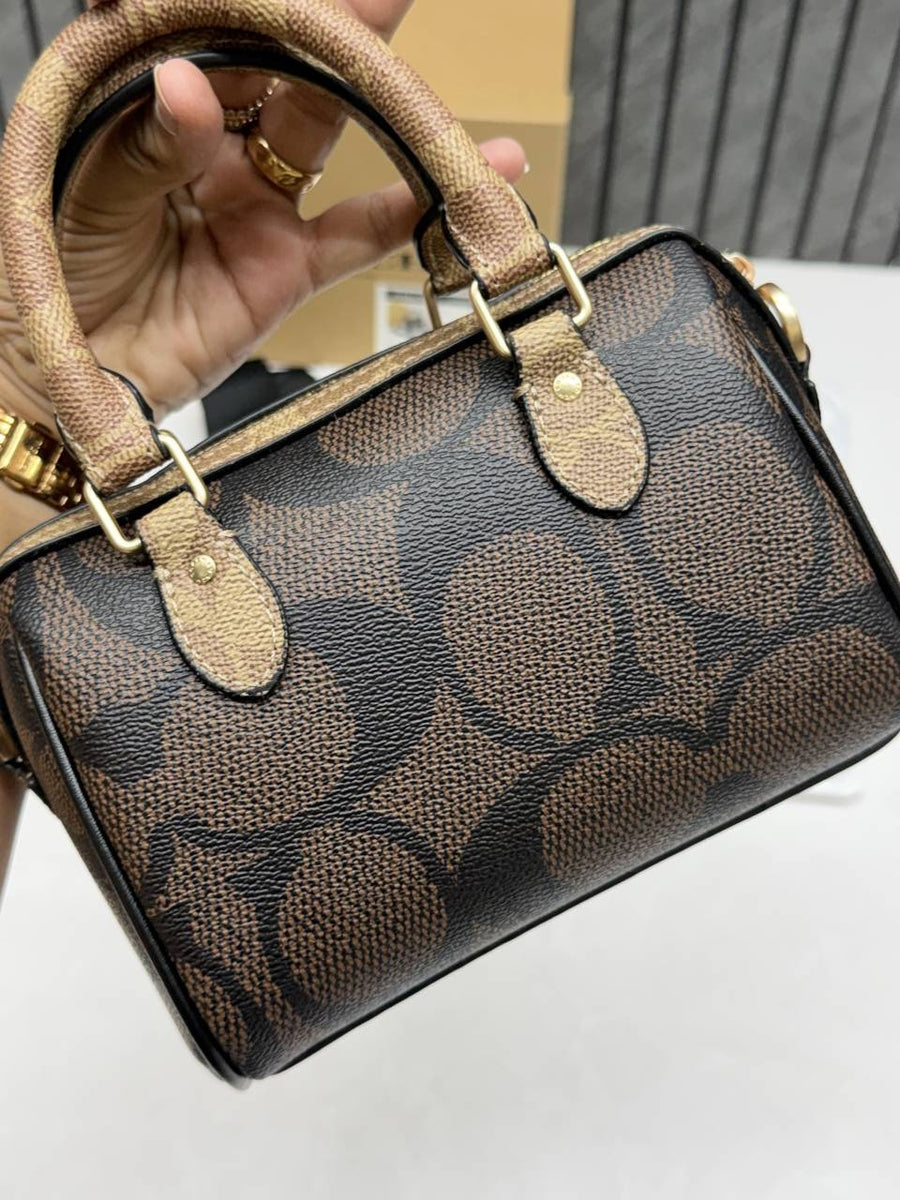 Coach Rowan Mini Coffee-Ap-Black With OriginalBox DustCover