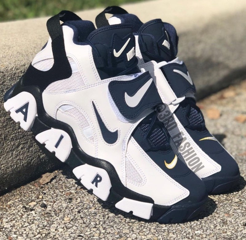 air barrage mid navy blue white