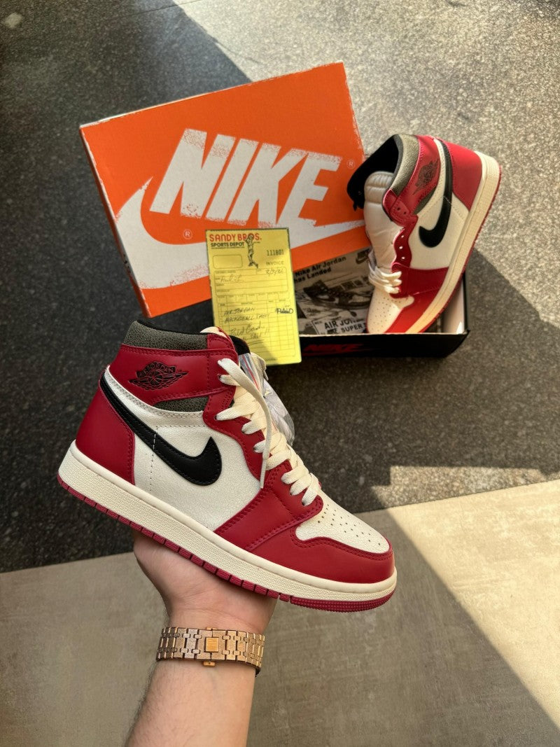Nike Air Jordan Retro 1 High Lost & Found With Og Box Yellow Bill Butter Paper