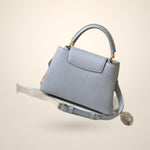Louis Vuitton_LV Capucines M23199 Premium Quality Leather Bag With OG Box & Dust Bag & Extra Shoulder Strap (Grey - 998)