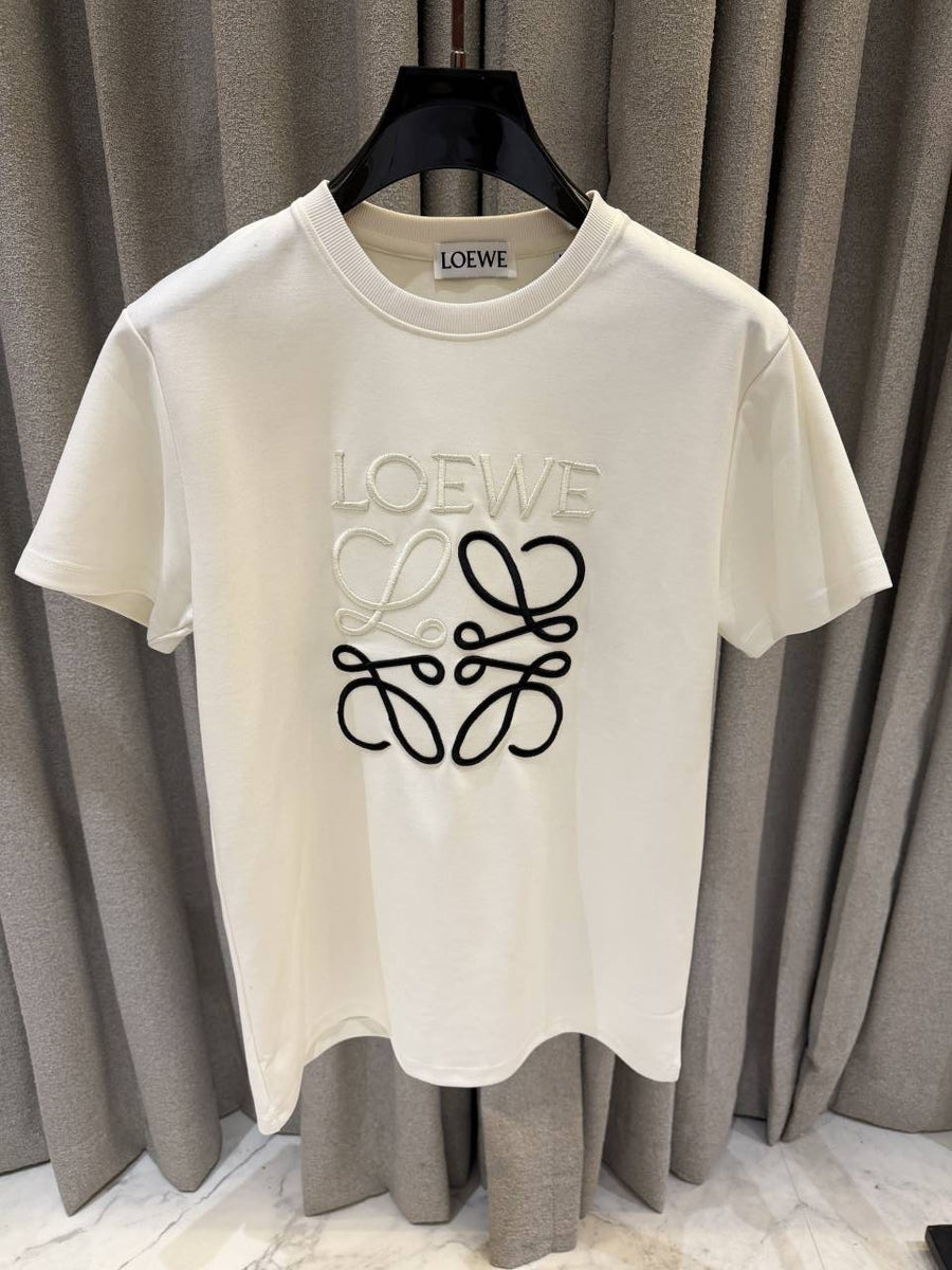 Loewe Cream Round Neck Premium Tshirt
