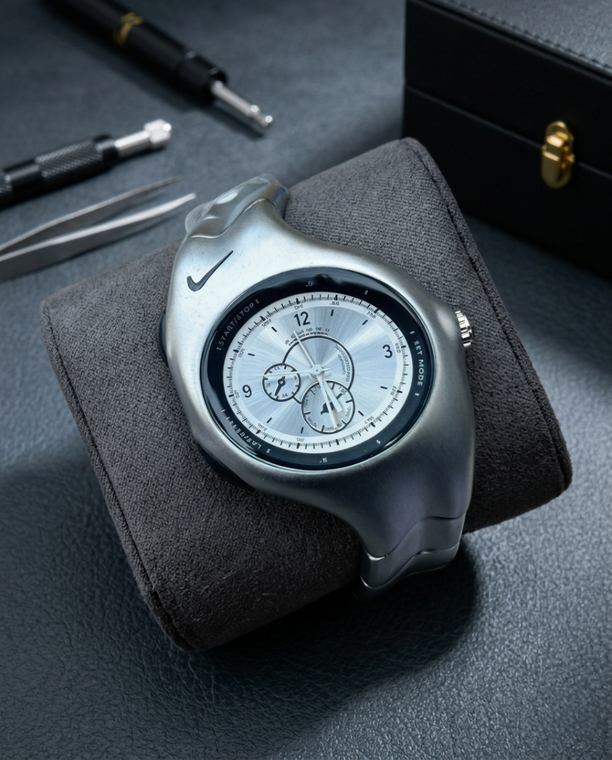 Nike Triax Armored Chronograph Silver White