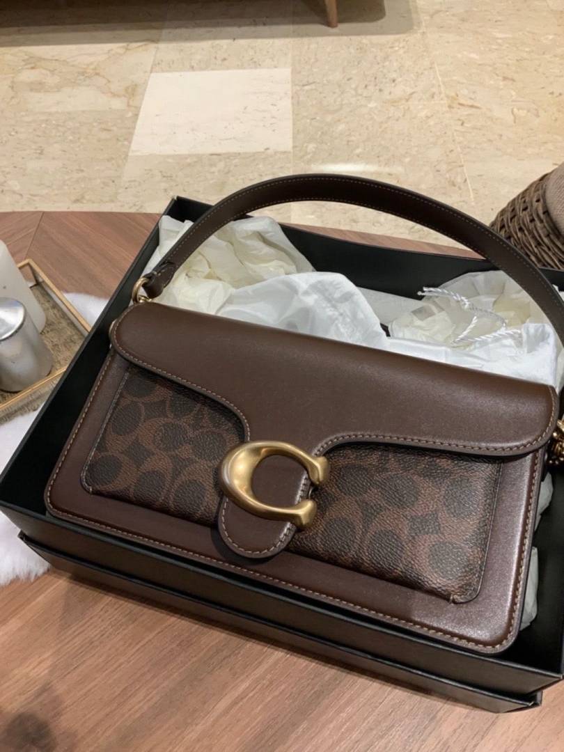 Coach Tabby 26 Maple Shoulder Crossbody Bag With Original Box 2 Belt (Short Long)