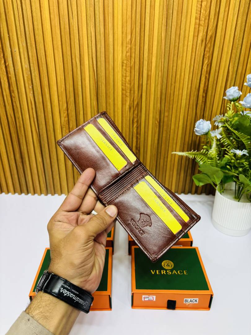 102 VERSACE MAROON PREMIUM QUALITY WALLET