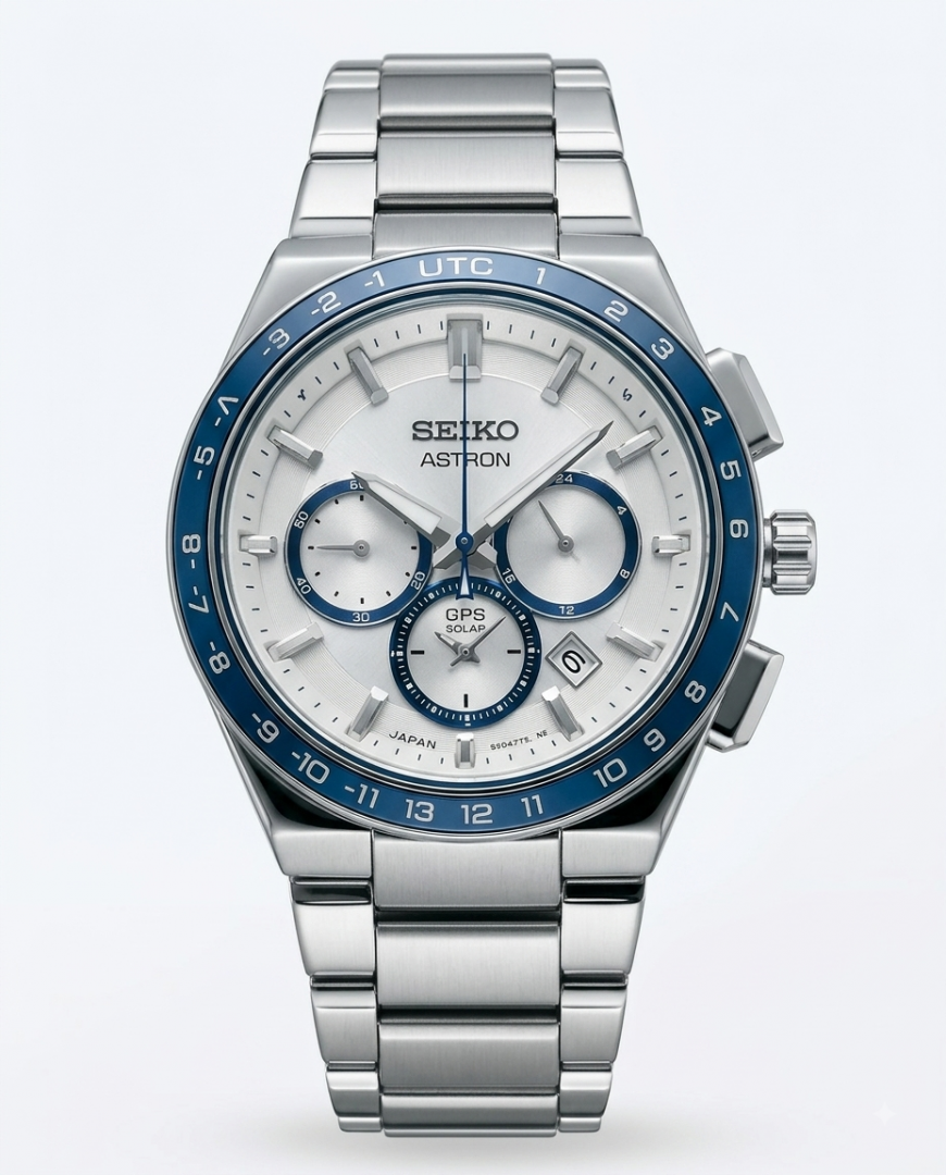 Seiko Astron Silver White Dial