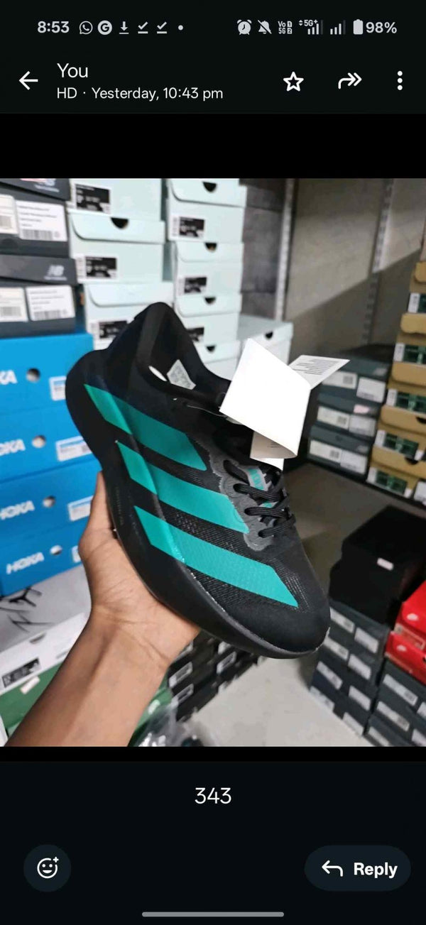 Adidas Adizero Evo SL Black Pure Teal 343