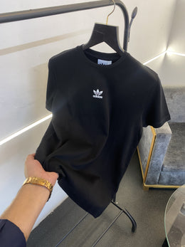 Adidas round neck imported tshirt with front small logo and back big logo