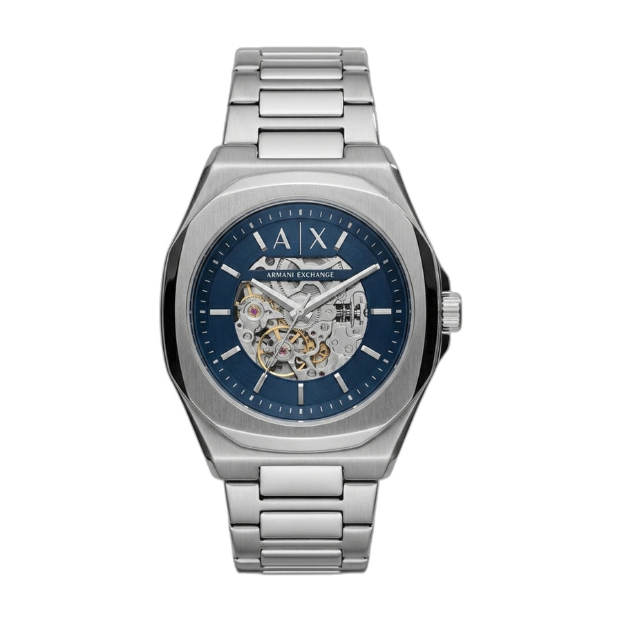 Armani Exchange Ax2418 Hampton Automatic Silver Bluen