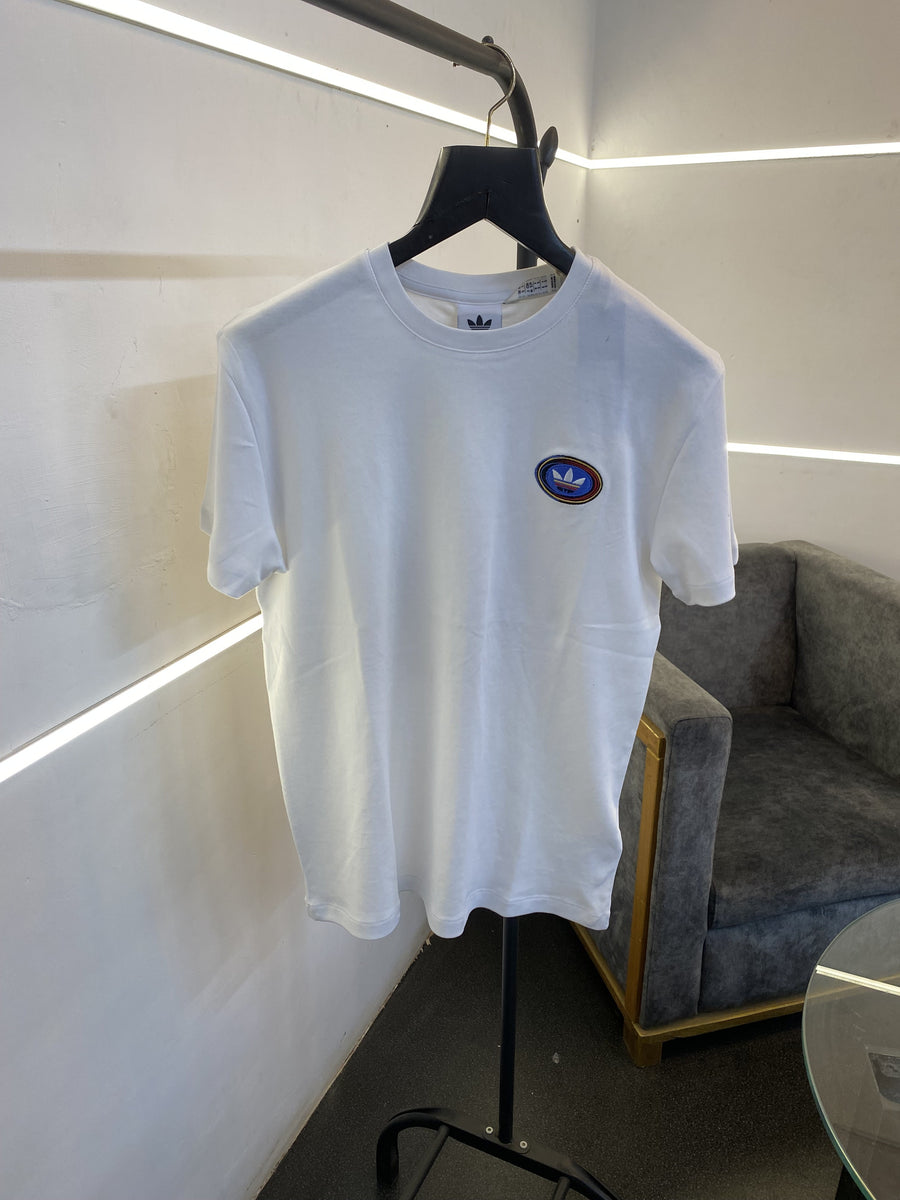 Adidas round neck imported tshirt with front and back logo