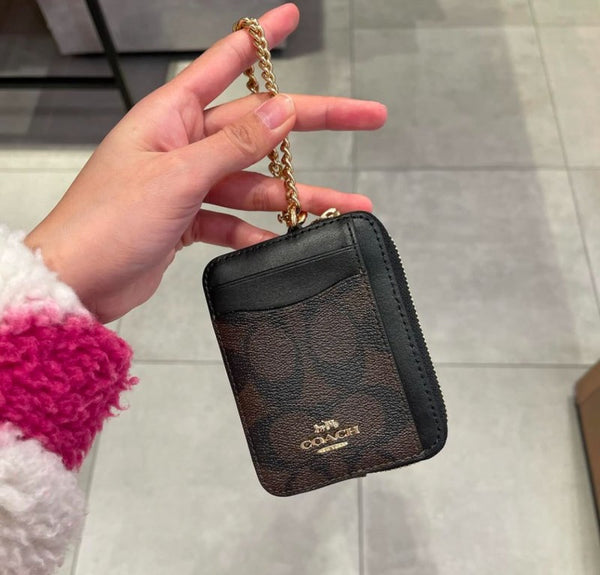 Coach_Zip_Card_Case_Mini_Wallet_With_Original_Box