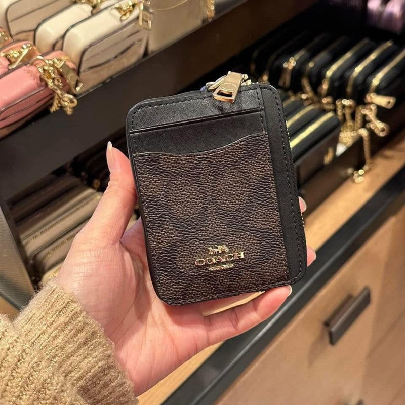 Coach_Zip_Card_Case_Mini_Wallet_With_Original_Box