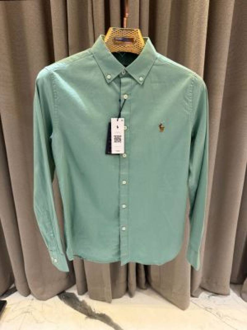 Ralph Lauren Chest Logo Full Sleeves Shirt Sea Green
