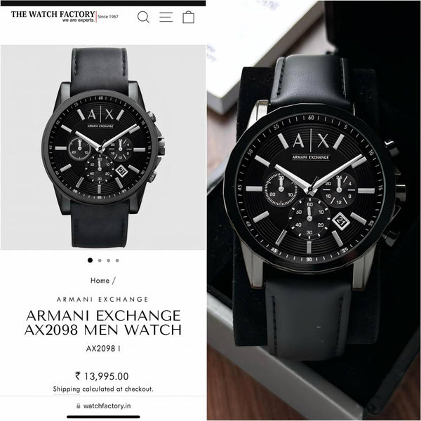 Armani_ i Exchange Gunmetal Leather J1046