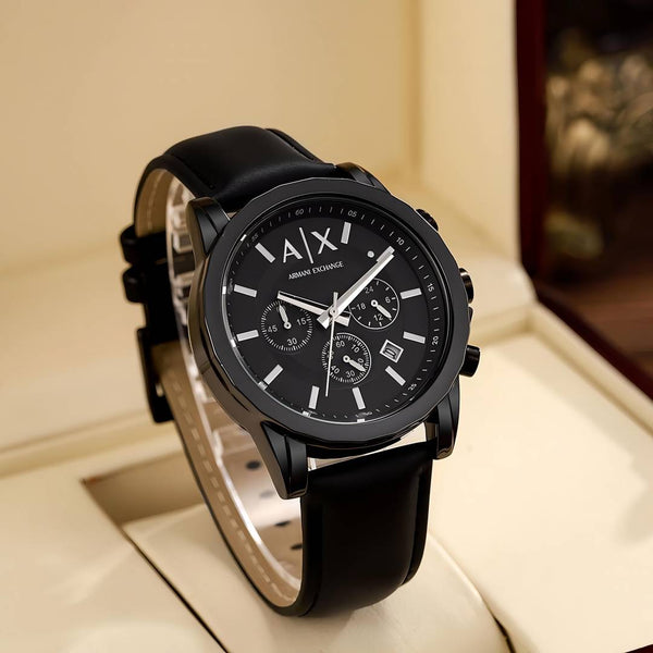Armani_ i Exchange Gunmetal Leather J1046