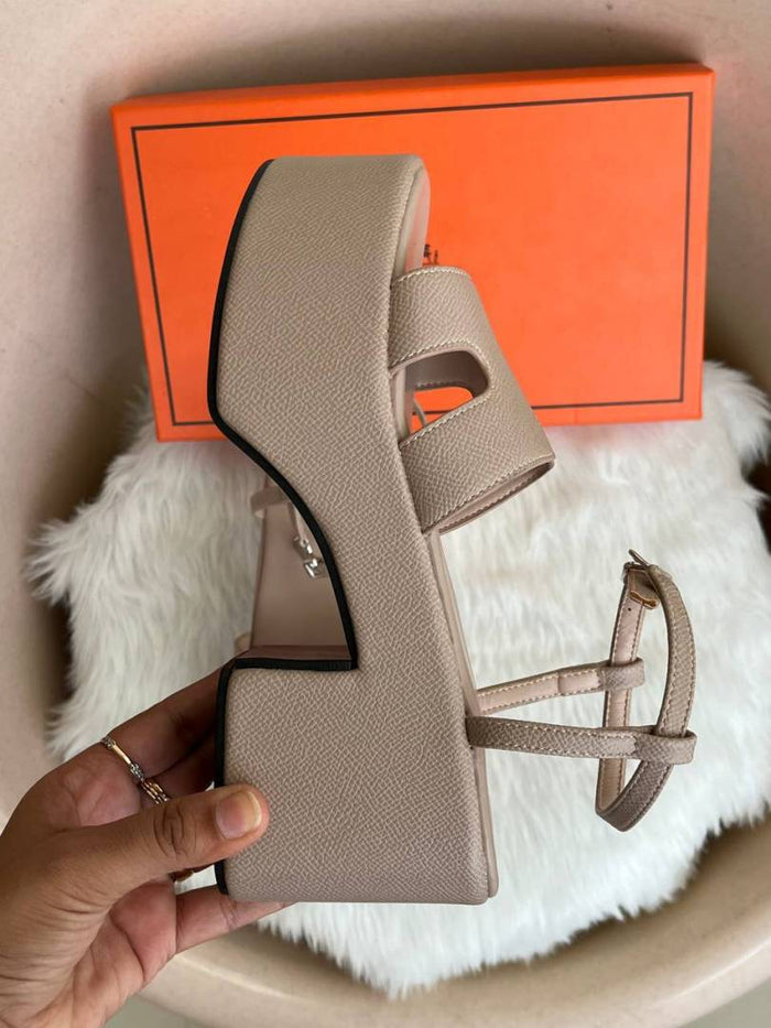 Hermes_Jam_30_Khakhi_Platform_Sandal_With_Original_Box style idea