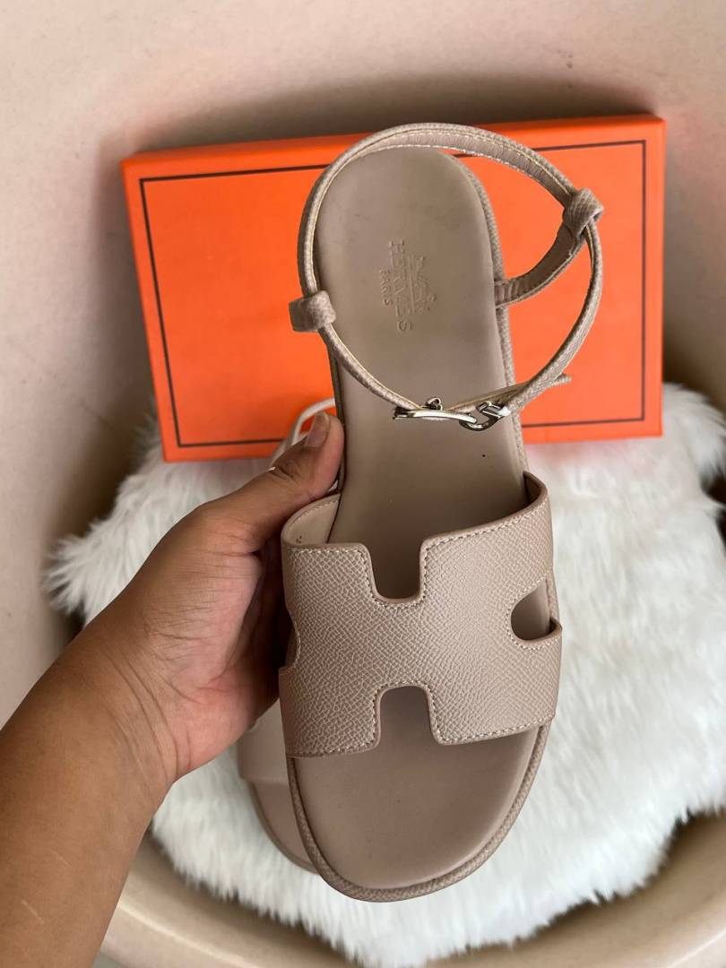 Hermes_Jam_30_Khakhi_Platform_Sandal_With_Original_Box