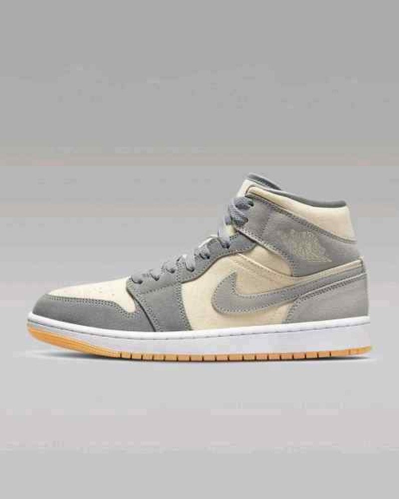 Air Jordan 1 Mid Coconut Milk Particle Grey