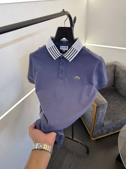 Lacoste imported matty cotton polo tshirt denim blue