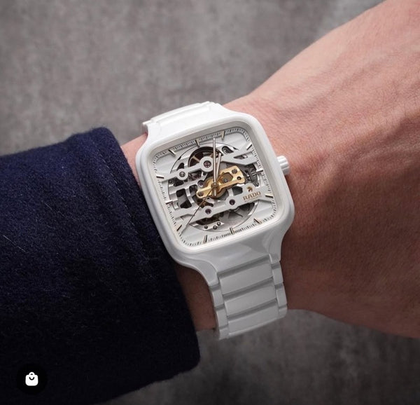 Rado True Square Automatic Ceramic- White-Silver
