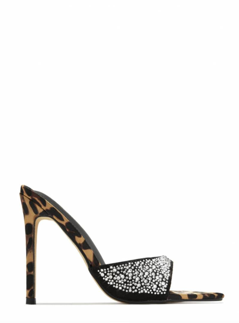 Gianvito Rossi Milano Heel Crystal Rhimestone Pointed Toe Heels For Women With Original Box