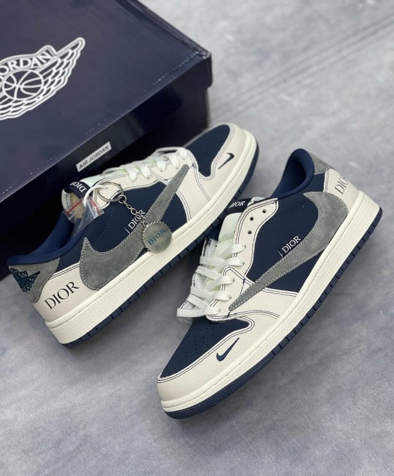 Dior air jordan retro 1 x travis scott navy blue 209