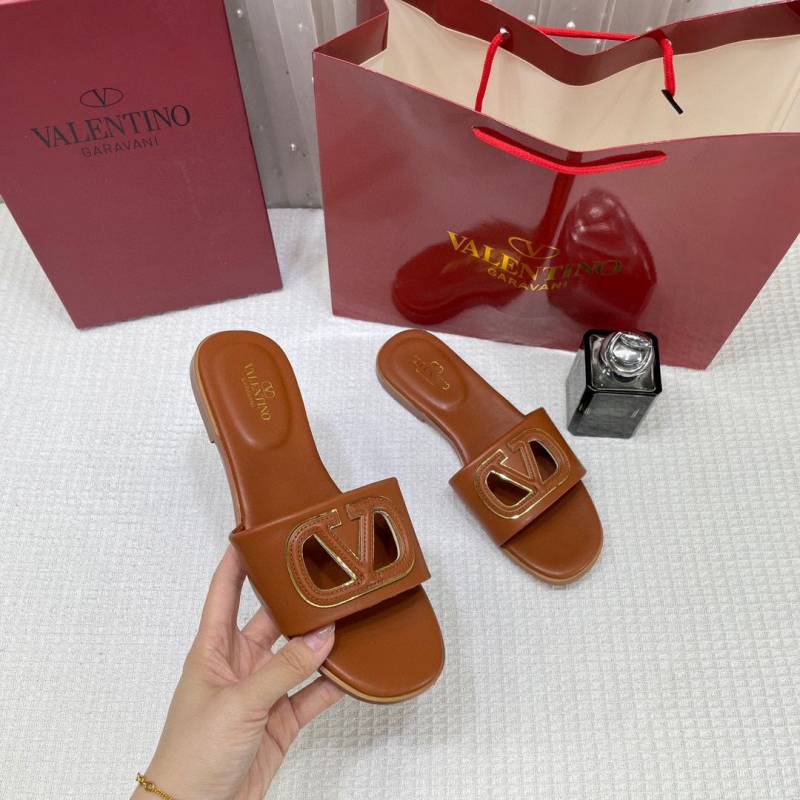 Valentino_Garavani_VLogo_Signature_Flat_Leather_Sandals_Brown_With_OG_Box_&_Carry_Bag_1892_Brown