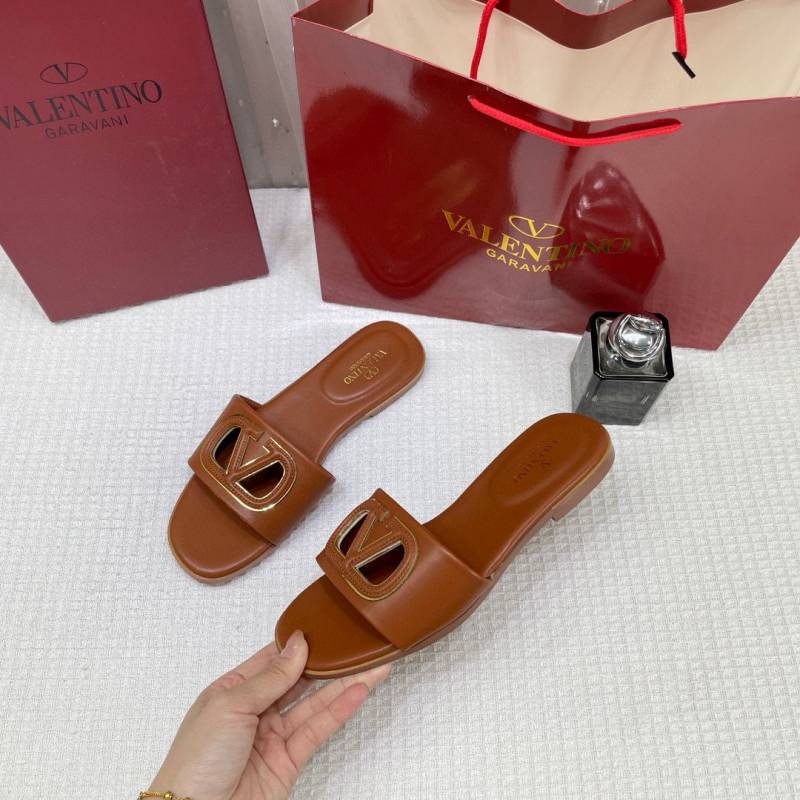 Valentino_Garavani_VLogo_Signature_Flat_Leather_Sandals_Brown_With_OG_Box_&_Carry_Bag_1892_Brown