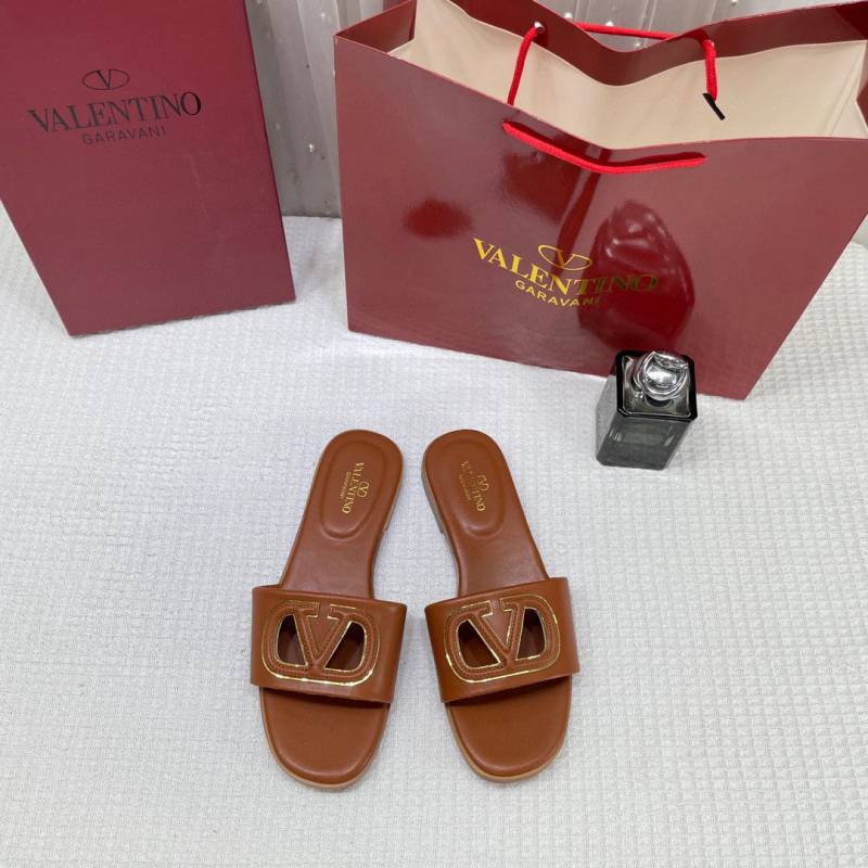 Valentino_Garavani_VLogo_Signature_Flat_Leather_Sandals_Brown_With_OG_Box_&_Carry_Bag_1892_Brown