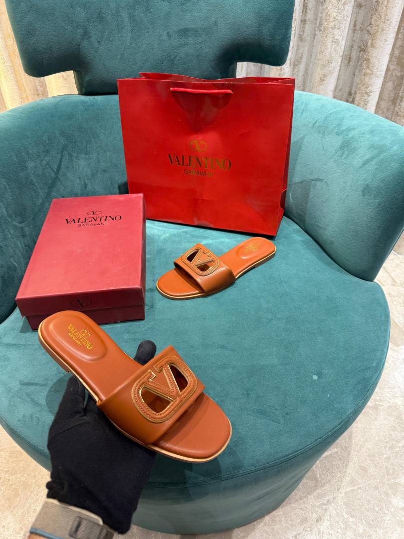 Valentino_Garavani_VLogo_Signature_Flat_Leather_Sandals_Brown_With_OG_Box_&_Carry_Bag_1892_Brown