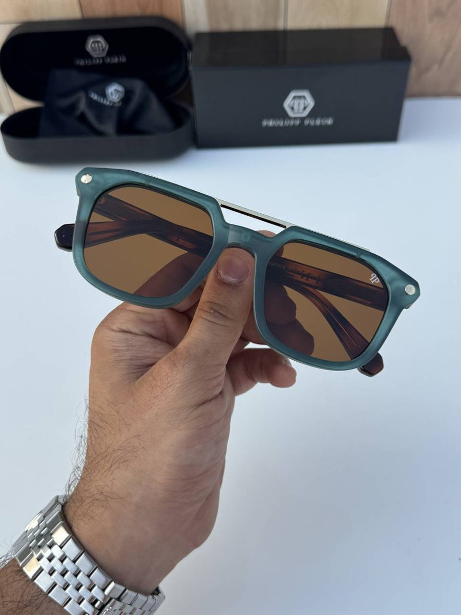 Philip plein 1172 green brown tiger