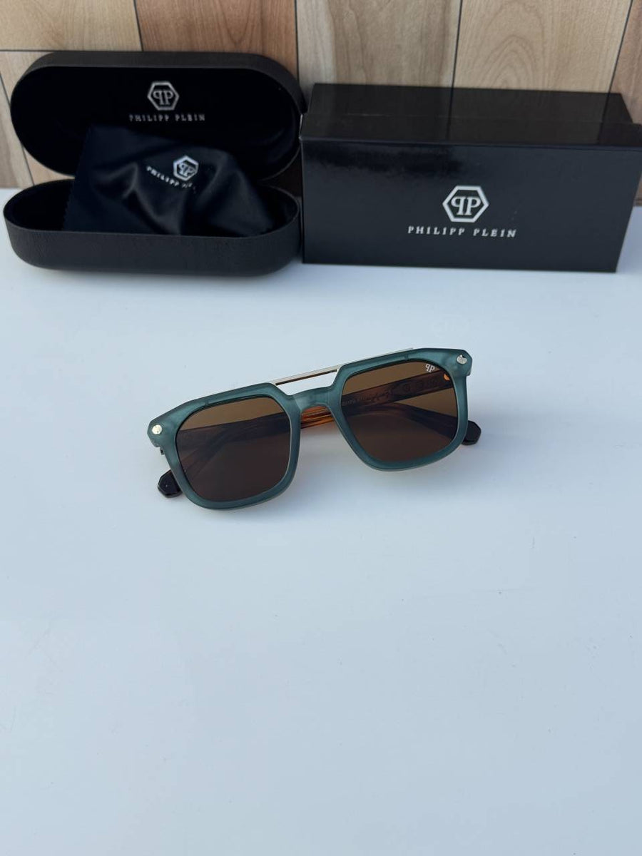 Philip plein 1172 green brown tiger