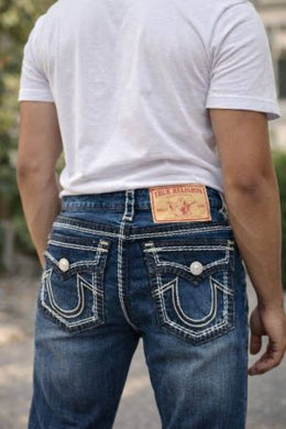 True Religio n Green Shade Boot cut Premium Imported Stretchable lycra fabric Denim with back flap pocket Design Denim 3881