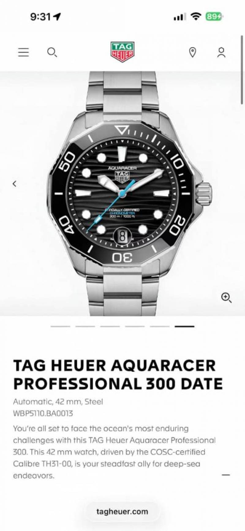 Tag Heuee_r aquaracer professional 300m date automatic japan zik zake line