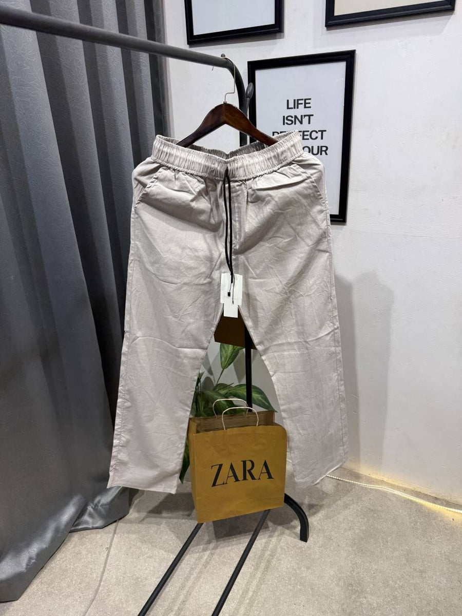 Zarra Summer imported linen trouser grey
