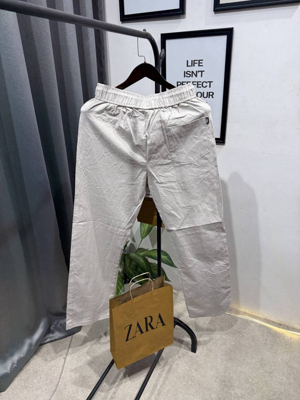 Zarra Summer imported linen trouser grey
