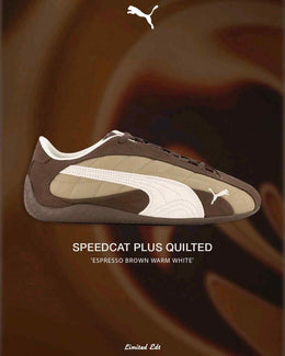 Puma SPEEDCAT PLUS QUILTED ESPRESSO BROWNWARM WHITE