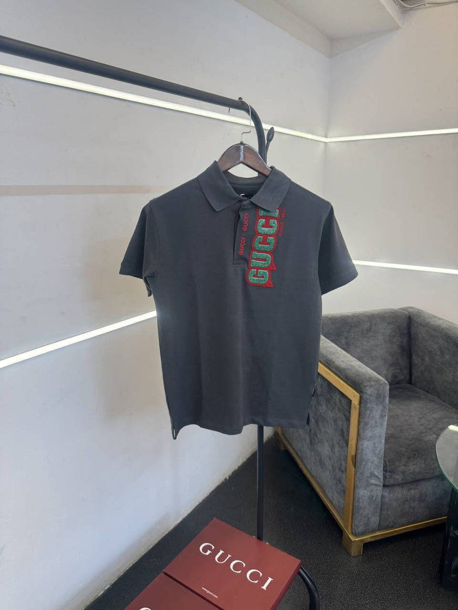 Gucci imported box pack polo tshirt grey