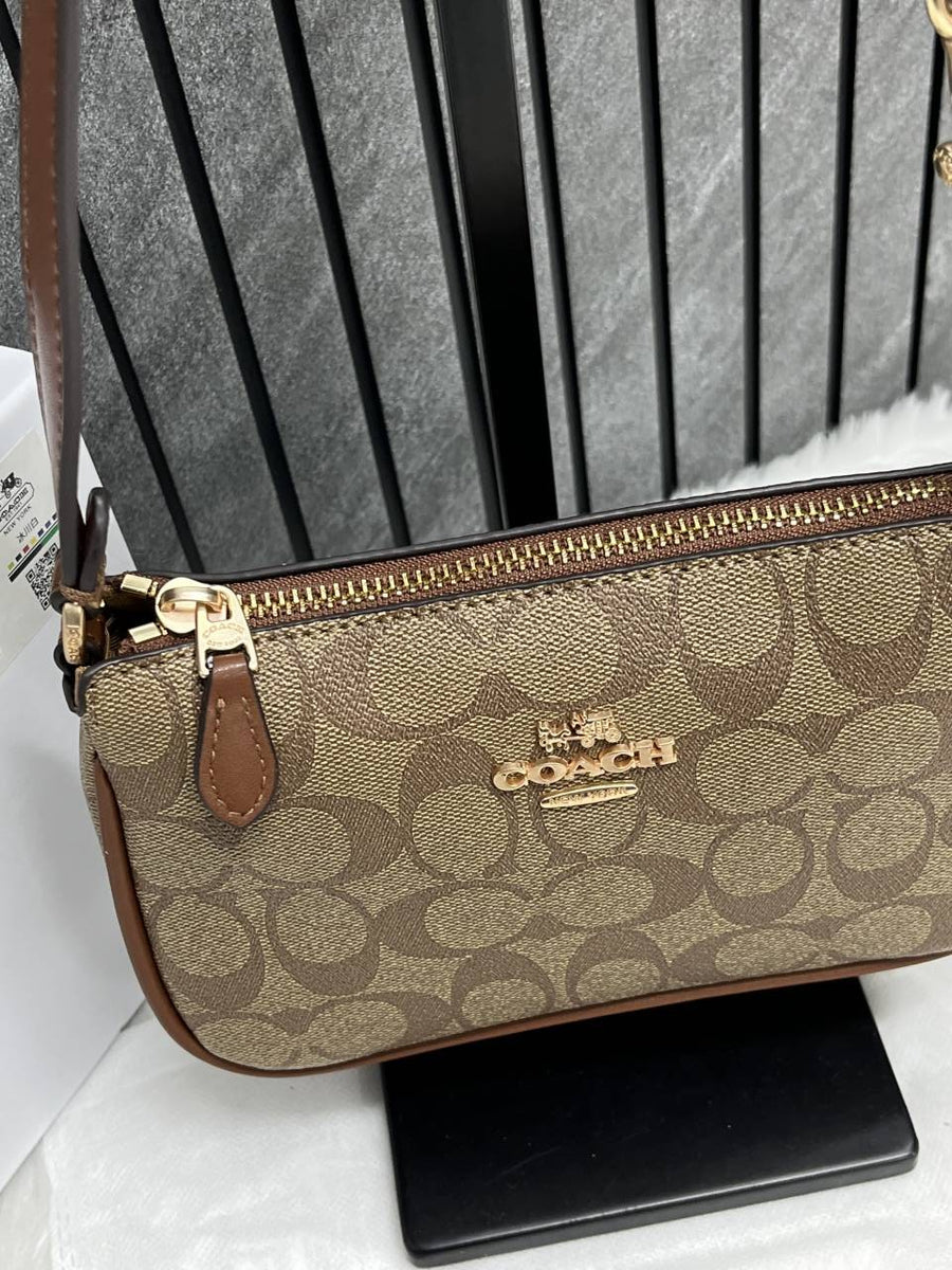 Coach Nolita AP-Brown With Original Box DustCover & Pearl charm