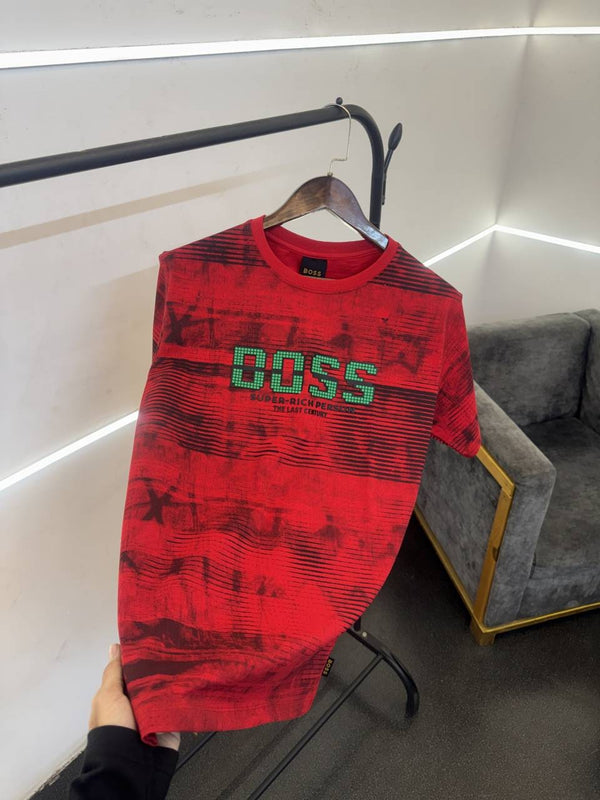 Hugoo boss turkey imported round neck tshirt red