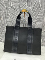 Chloe Woody Canvas Tote Bag Large With Dust Cover