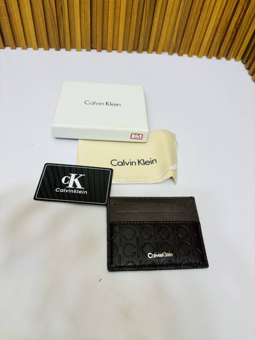 105 CK CALVIN KLINE PREMIUM QUALITY CARD HOLDER WALLET BROWN