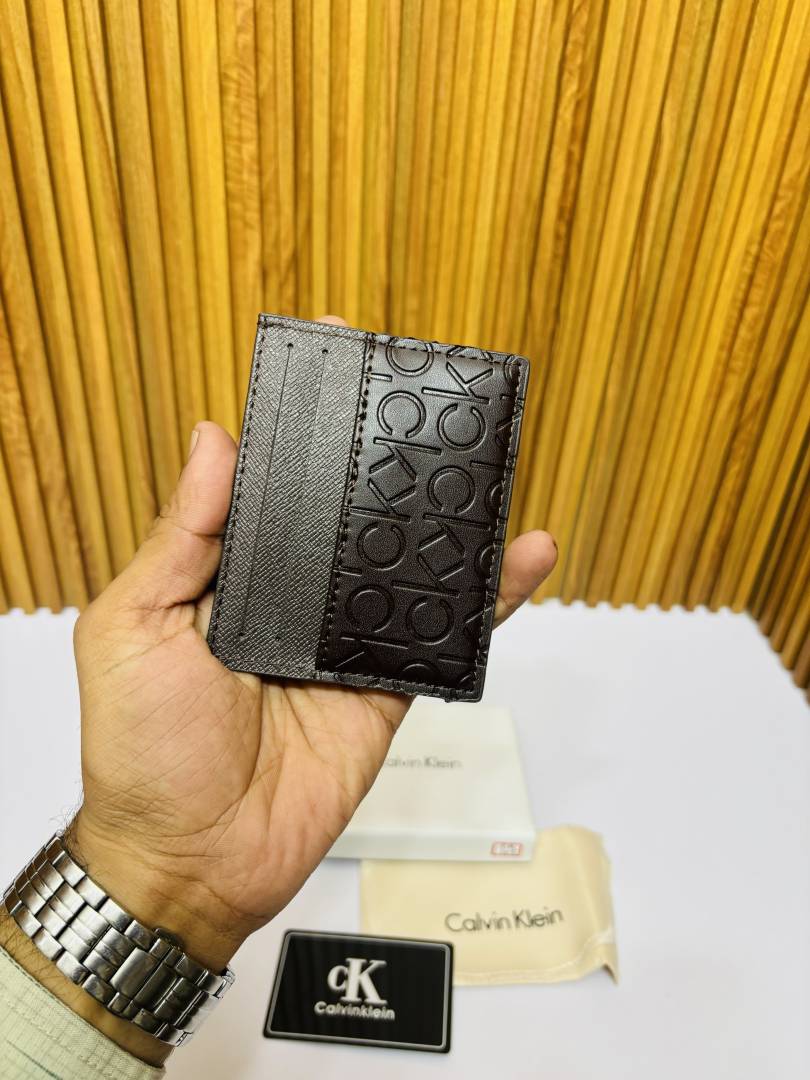 105 CK CALVIN KLINE PREMIUM QUALITY CARD HOLDER WALLET BROWN